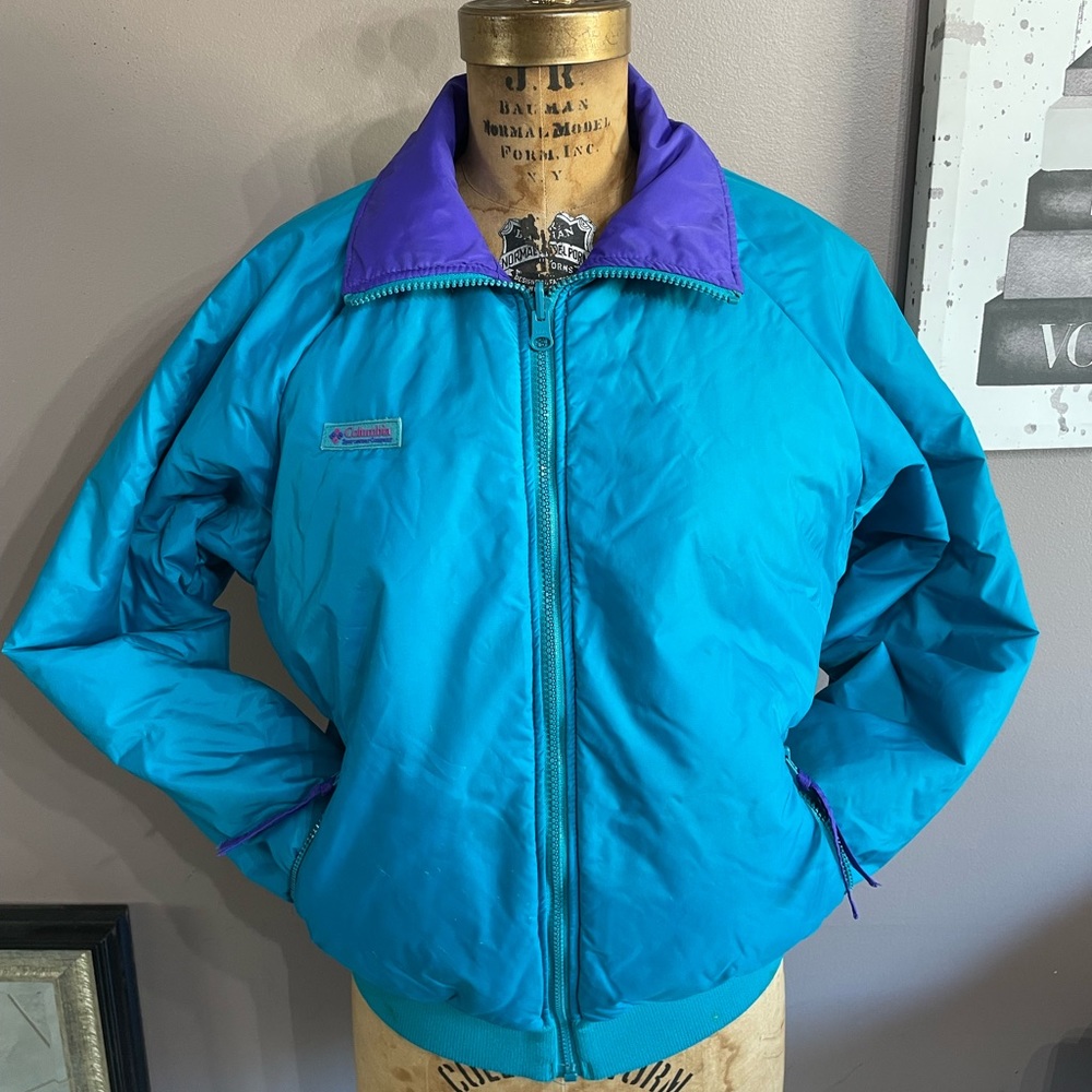 Columbia Reversible Jacket Green/Blue Small
